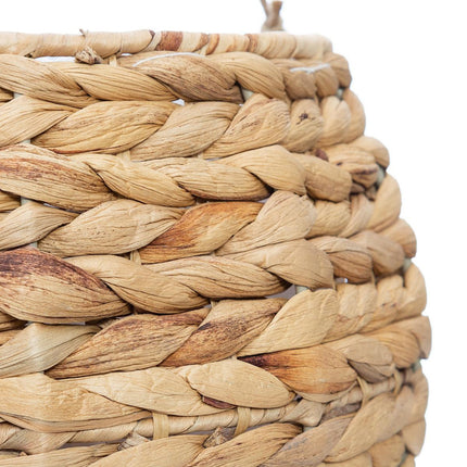 Paniers suspendus en jacinthe d'eau naturelle beige, lot de 2