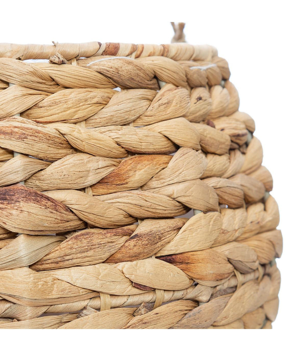 Atmosphera hangende rieten manden – waterhyacint, set van 2, naturel beige – foto 3