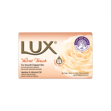 LUX White Velvet Touch Savon en Pain - 1 x 80 g - Savon