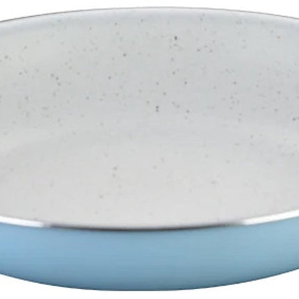 Batterie de cuisine de luxe 5 pièces – Bleu clair – Avec poignée en bois interchangeable, couvercle en verre et protections de casseroles – Convient à toutes les sources de chaleur