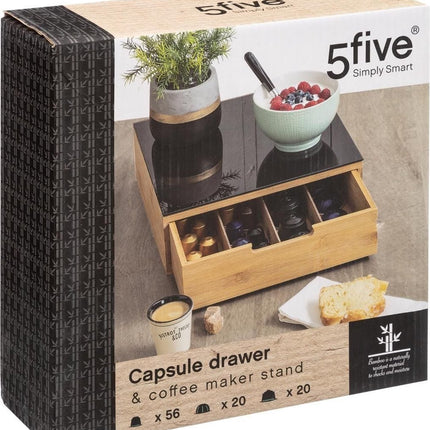 Support de capsules de café de luxe - Bambou