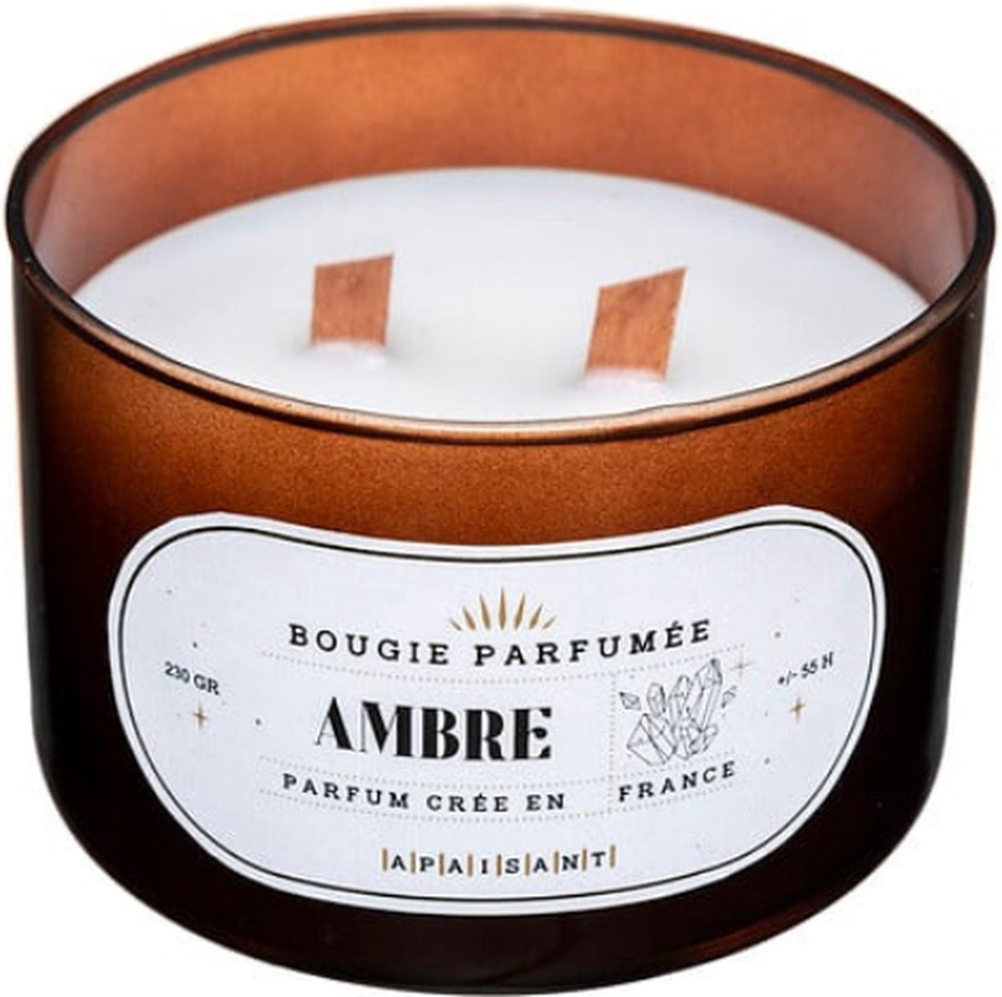 Luxe Geurkaarsen Geschenkset van 3 – Patchouli, Amber en Jasmijn – Houten Knetterlont