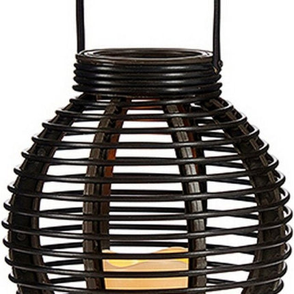 Lanterne Bougie LED Plastique Marron (21 x 25 x 21 cm)