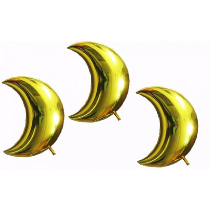 Lune Ballon Doré Petit (3 pièces)