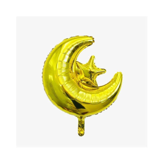 Mond-Stern-Ballon Gold/Silber