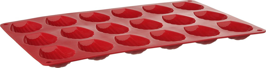 Madeleinebackform Silikon 36 x 23,5 x 2 cm für 18 Madeleines
