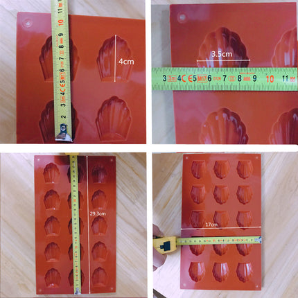 Moule à madeleines en silicone 15 cavités