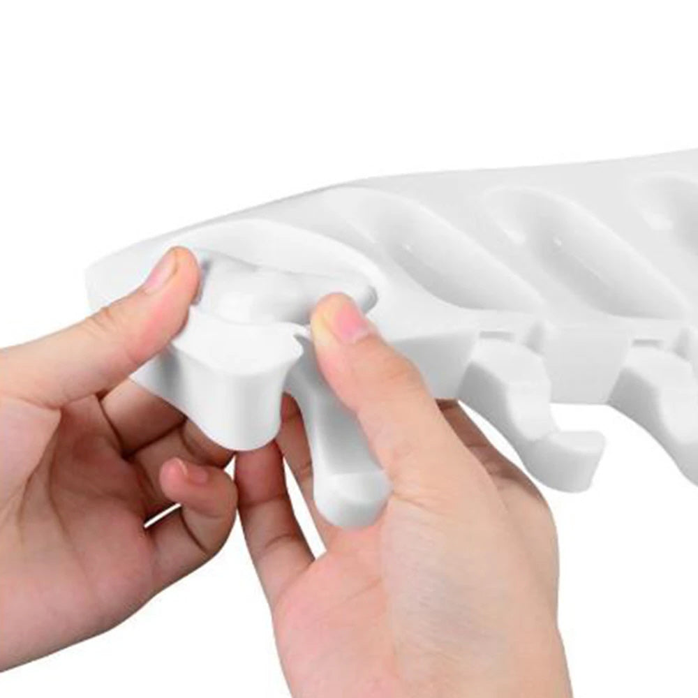 Magnum-Eisform aus Silikon mit 8 Mini-Backformen + 20 Stiele