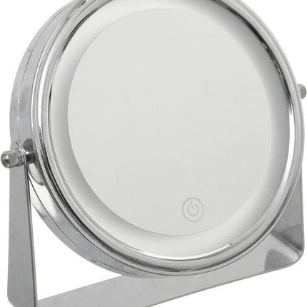 Miroir de maquillage/rasage avec éclairage LED sur pied 20 cm
