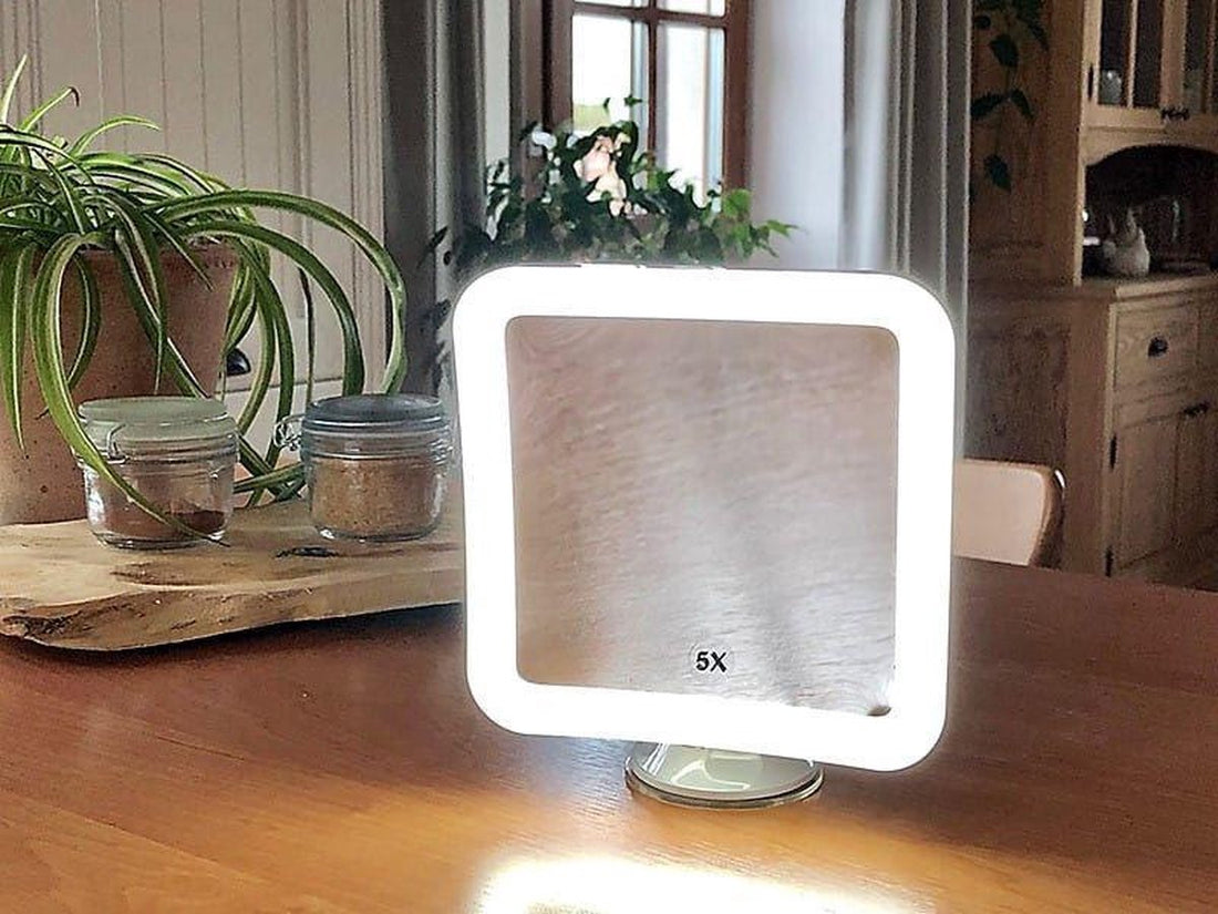 Verlichte make-upspiegel LED vierkant CR 2169 wit