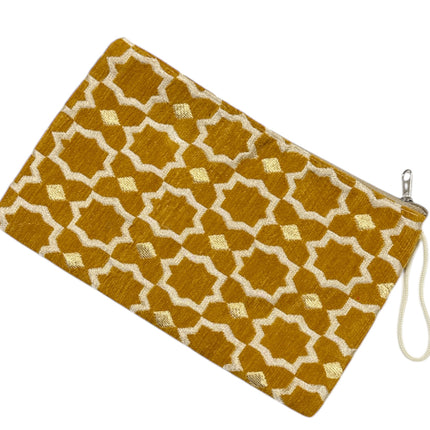 Trousse de maquillage géométrique prune faite à la main - Trousse marocaine motif zellige