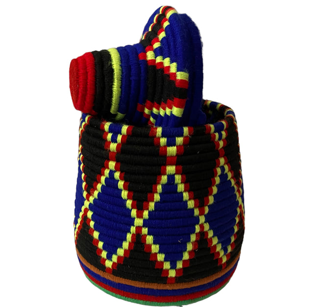 Panier de rangement marocain coloré