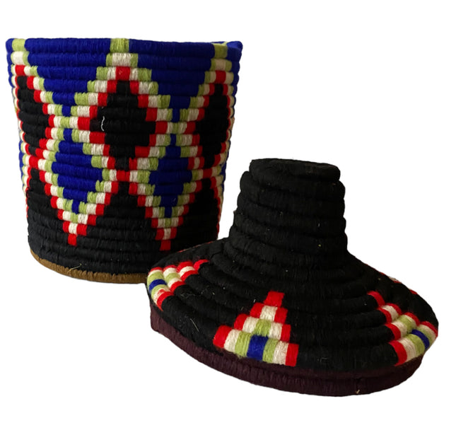 Panier berbère coloré fait main