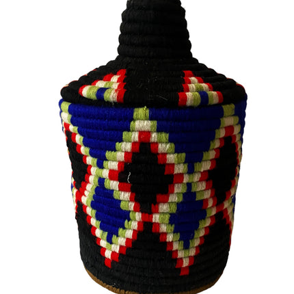 Panier berbère coloré fait main
