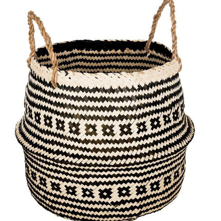 Panier en jonc de mer tressé