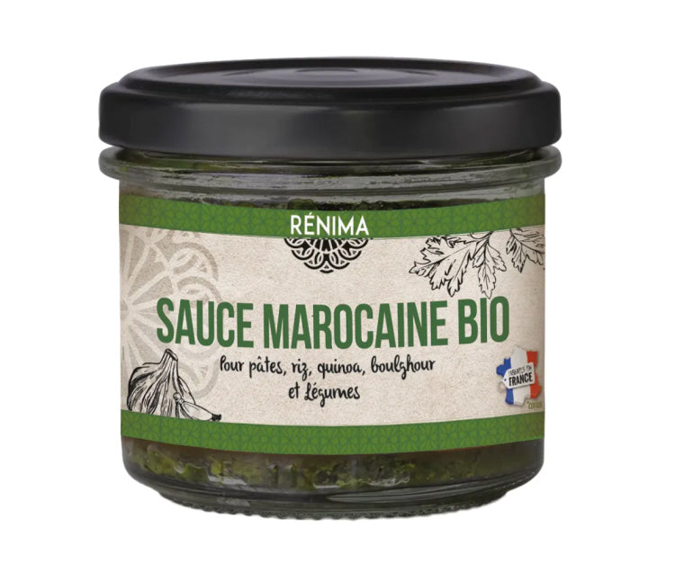 Organic Moroccan marinade sauce for vegetables, legumes, non-spicy