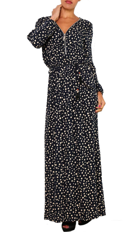 Blaues Maxikleid