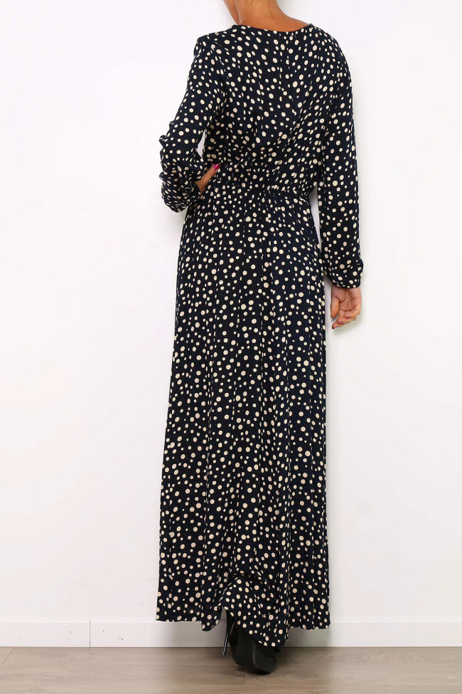 Blaues Maxikleid