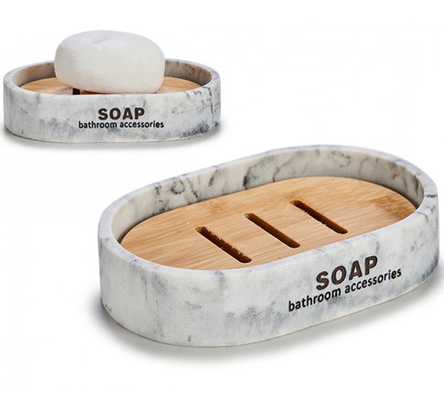 Porte-savon de salle de bain en marbre