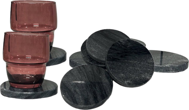 Onderzettersset marmer - Marmeren Onderzetters voor glazen - 8 stk