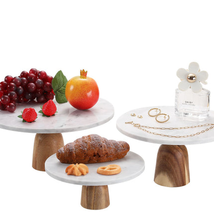 Plateau à gâteau en marbre, présentoir à gâteau 100% marbre naturel