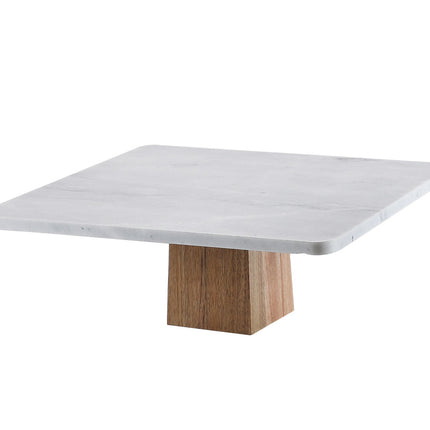 Présentoir à gâteaux en marbre plateau à gâteaux 100 % marbre naturel carré