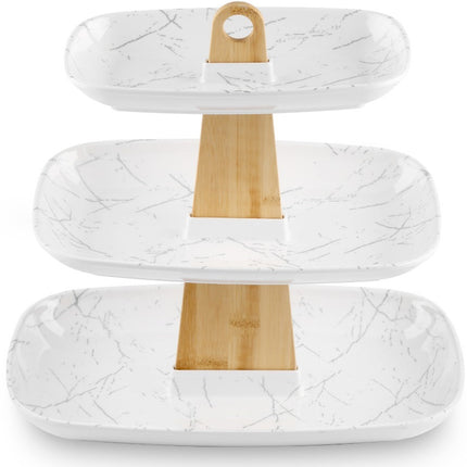 Étagère aspect marbre – 3 niveaux