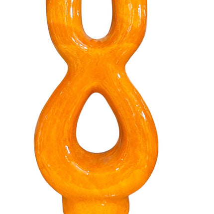 Vase Sculptural en Céramique Double – 36 cm – Design Moderne en Couleurs Variées