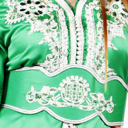 Kaftan traditionnelle verte