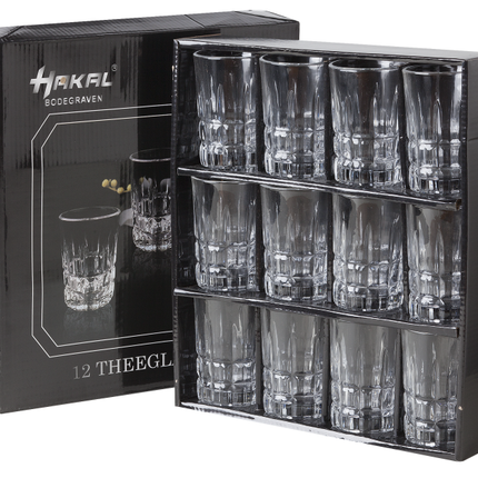 12 verres transparents