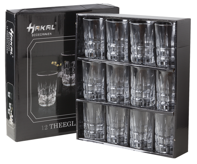 12 verres transparents