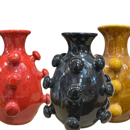 Vase en céramique à structure sphérique – Design fait main