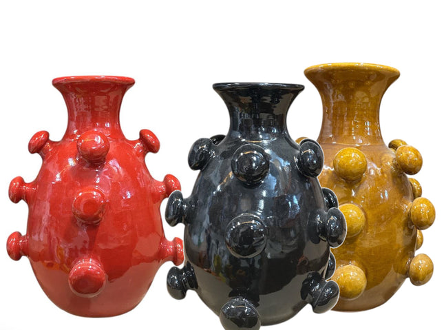 Vase en céramique à structure sphérique – Design fait main