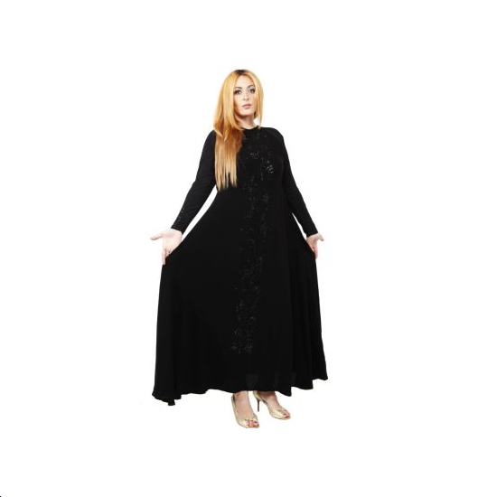 Arabic abaya – Arabische Dubai abaya met zwarte steentjes, A-lijn – foto 5