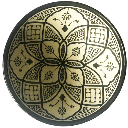 Bol marocain motif noir et blanc