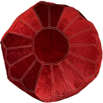 Pouf rond marocain en velours doux