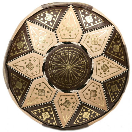 Pouf marocain marron