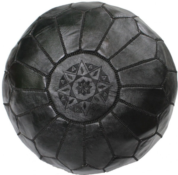 Pouf marocain noir