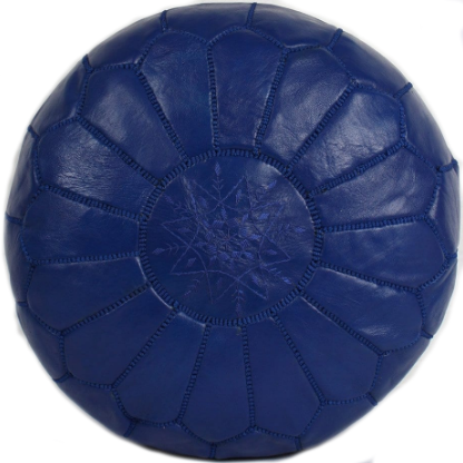 Pouf marocain bleu