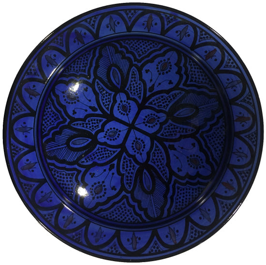 Moroccan pottery bowl blue ø 35 cm