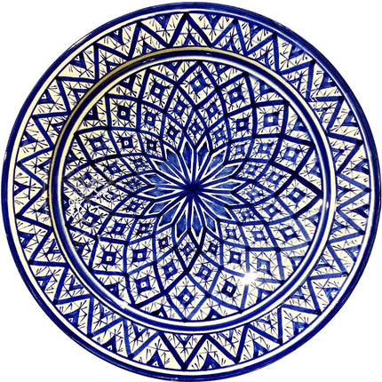 Plat marocain authentique peint à la main ø35 cm