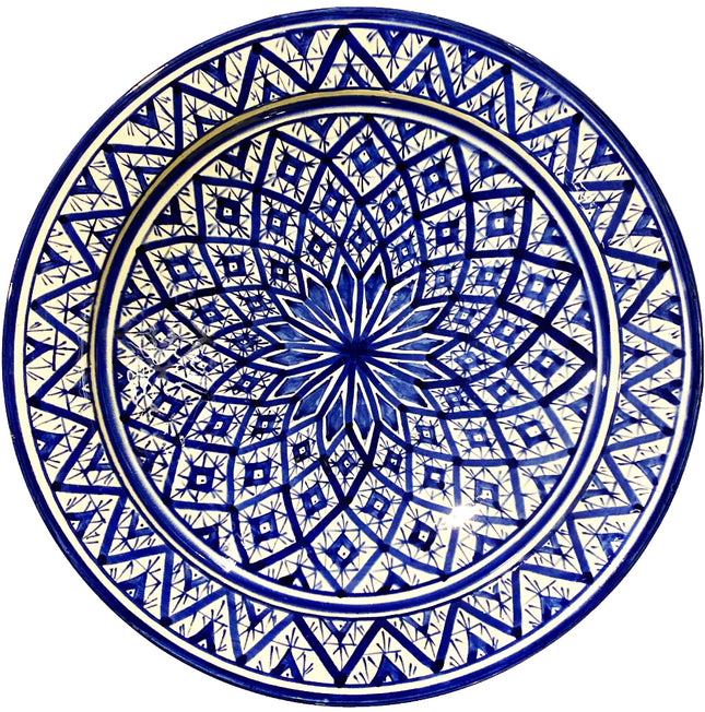 Plat marocain authentique peint à la main ø35 cm