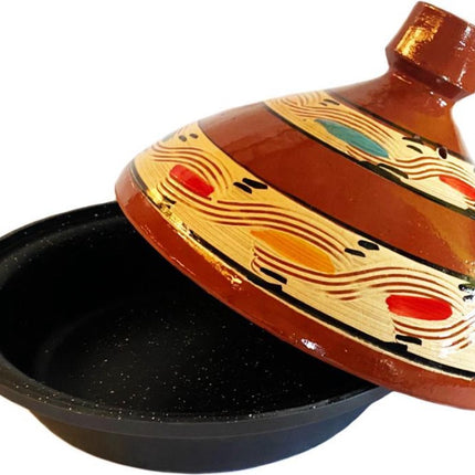 Tajine en céramique et aluminium forgé, également compatible avec l'induction