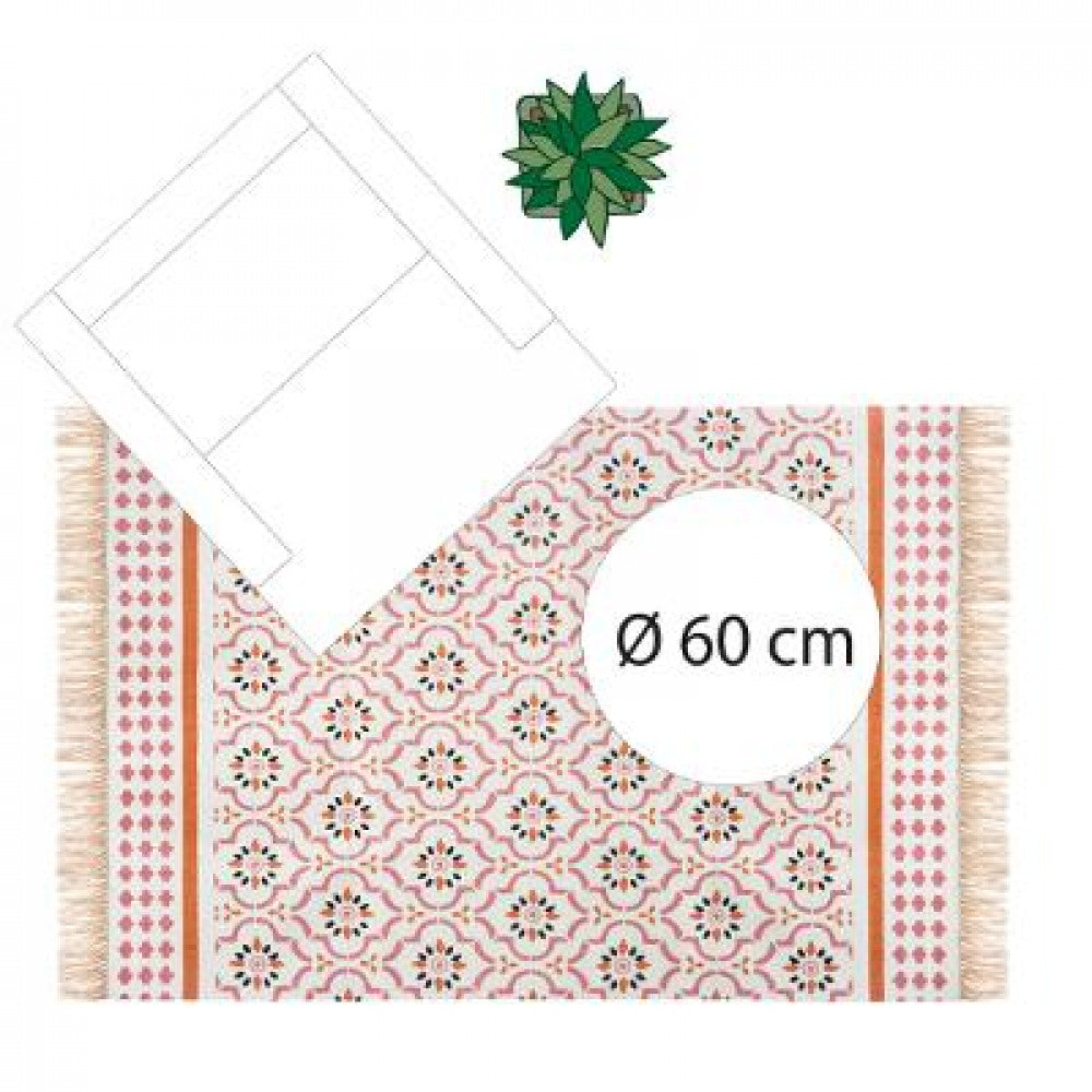 Mosaik-Teppich Baumwolle