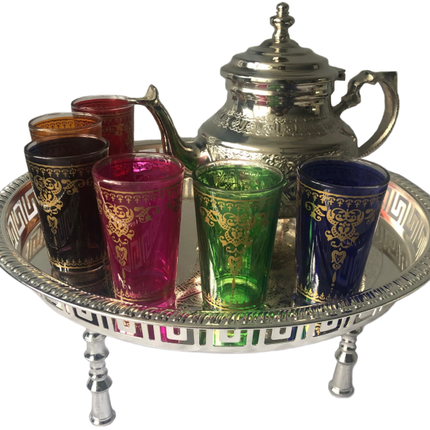 Service à thé marocain de luxe - Service à thé marocain complet