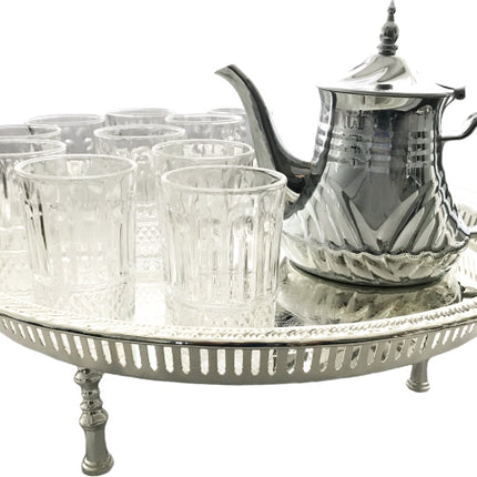 Service à thé marocain avec théière et verres