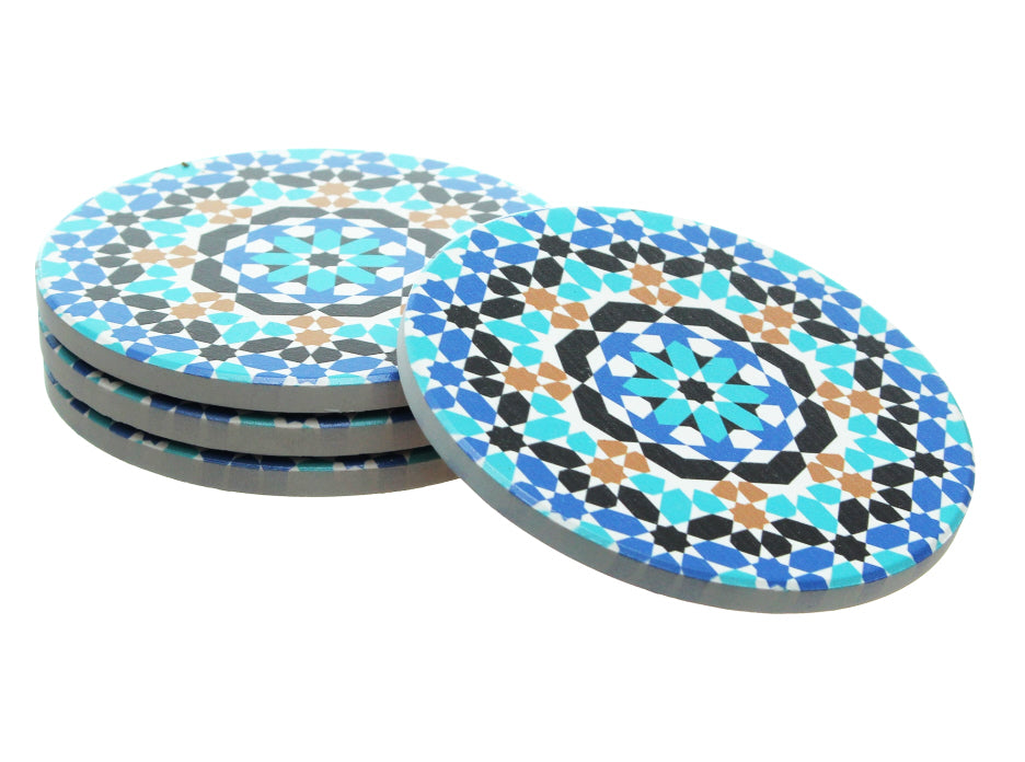 Moroccan zellige coasters