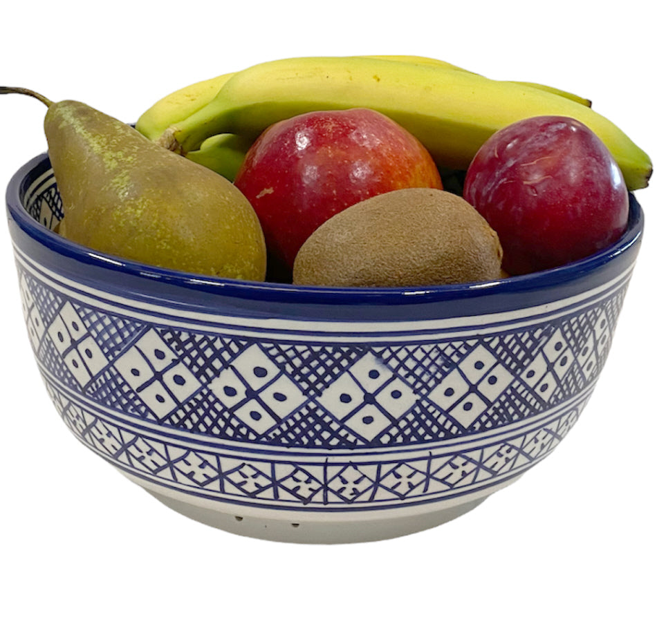 Marokkanische Keramikschale blau-weiß