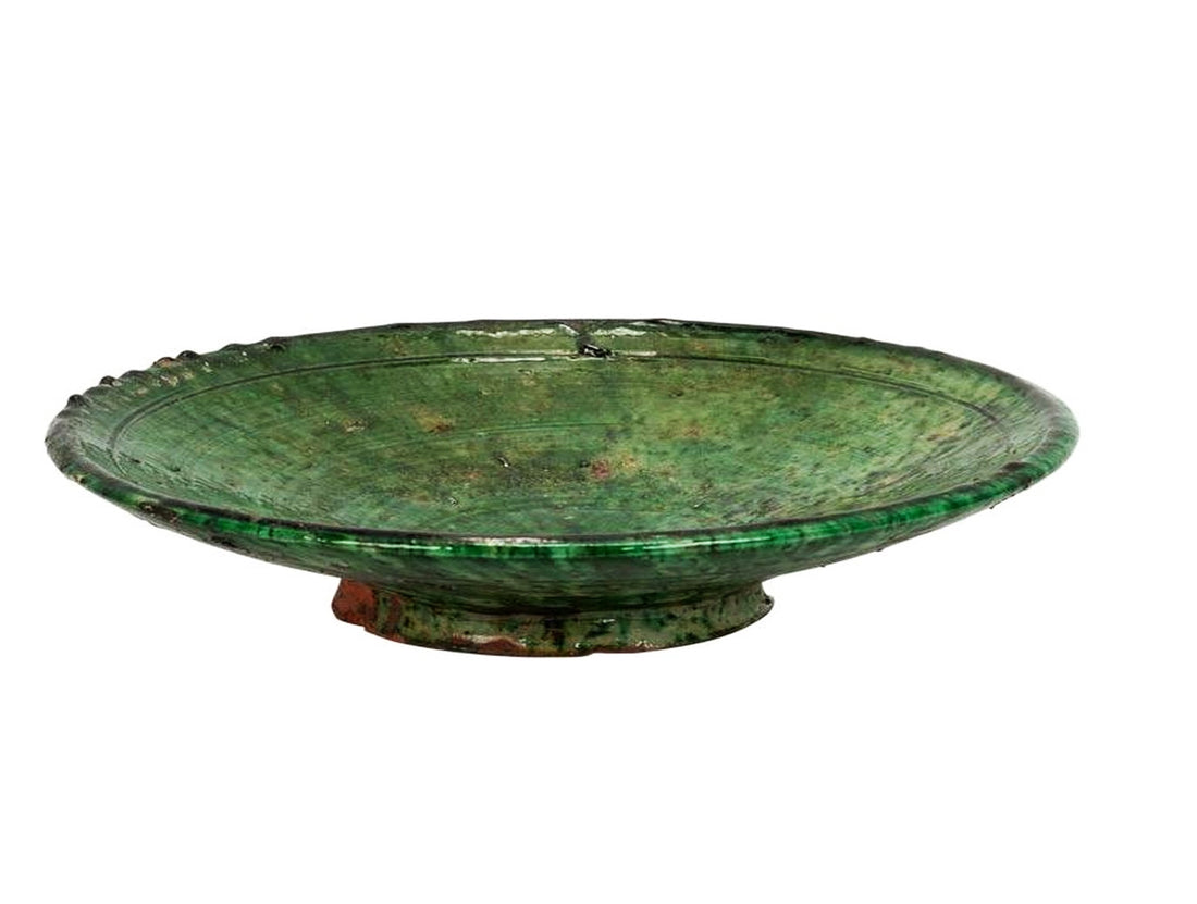 Moroccan Tamegroute pottery plate Ø 20 cm