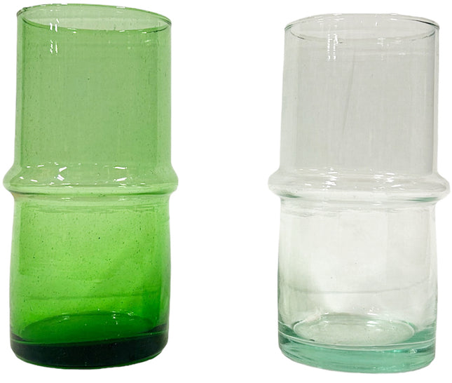 Vase marocain soufflé en verre recyclé